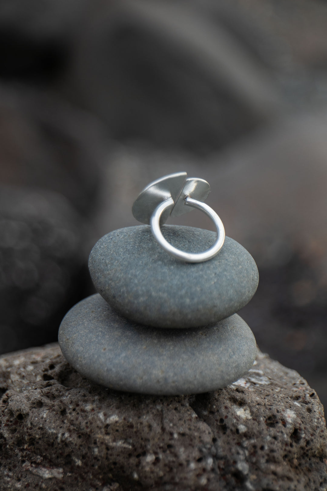 Thai Hill Tribe Silver Shapes Ring - Size 8 US