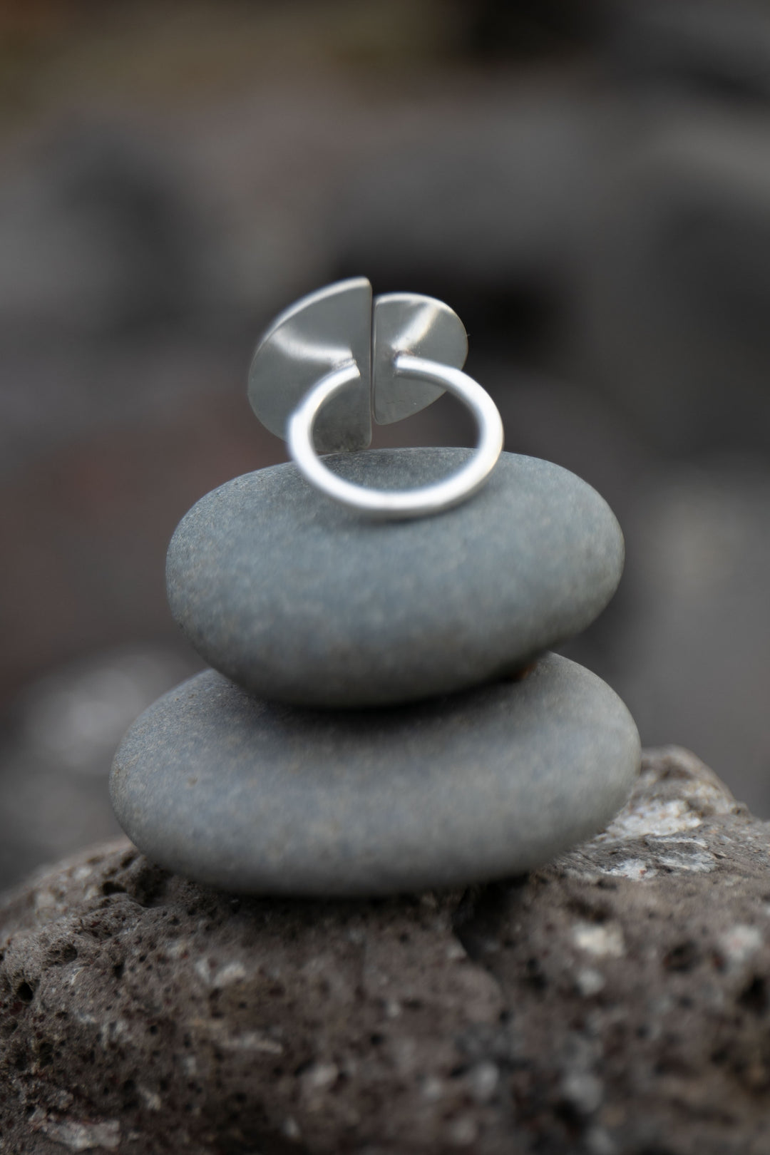 Thai Hill Tribe Silver Shapes Ring - Size 8 US