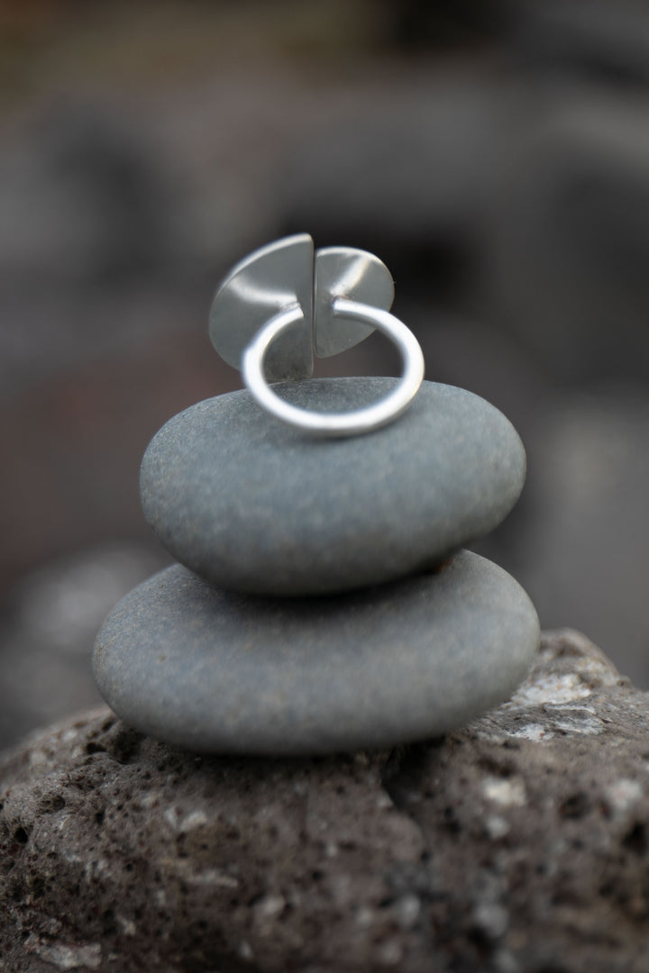 Thai Hill Tribe Silver Shapes Ring - Size 8 US