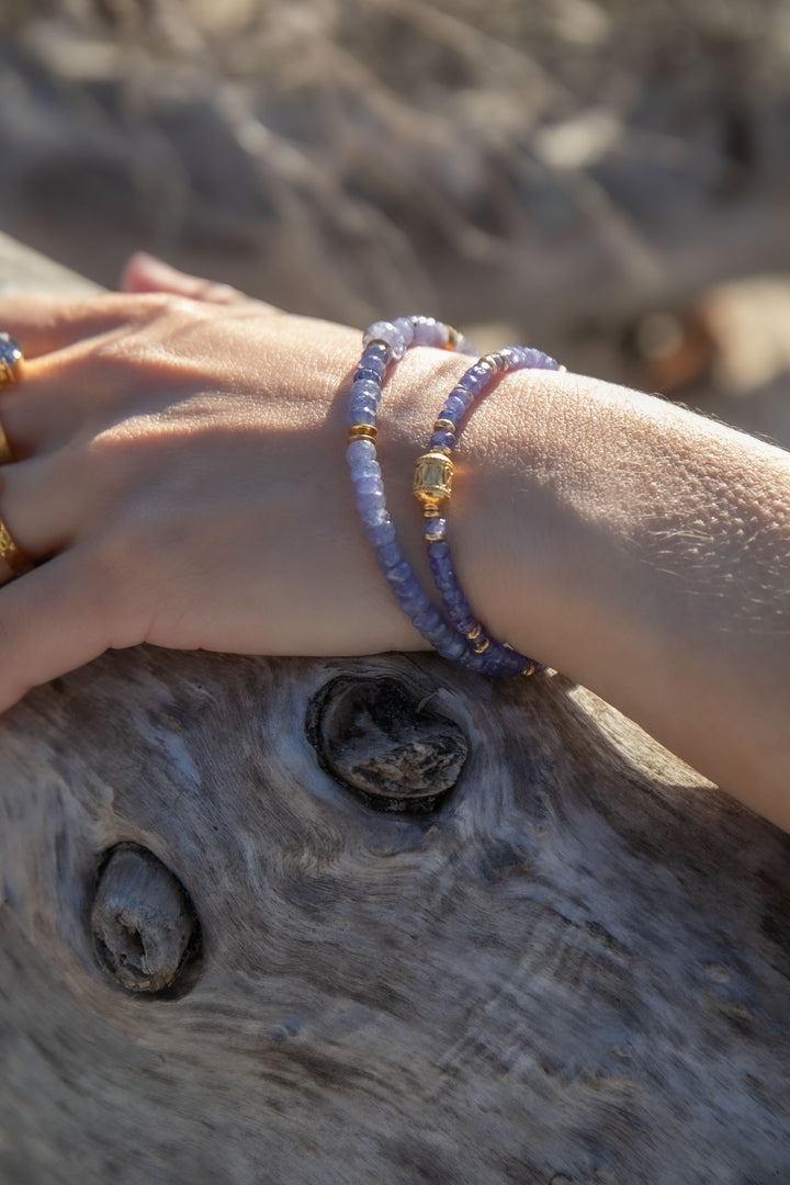 Tanzanite and Gold Vermeil Beaded Bracelet