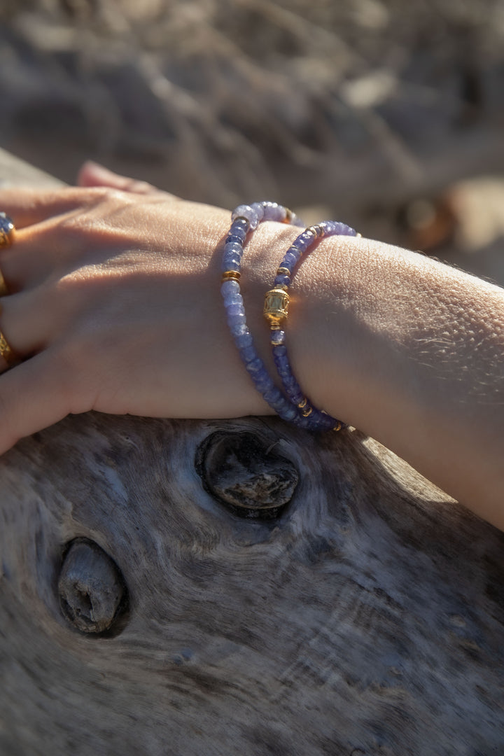 Tanzanite and Gold Vermeil Beaded Bracelet