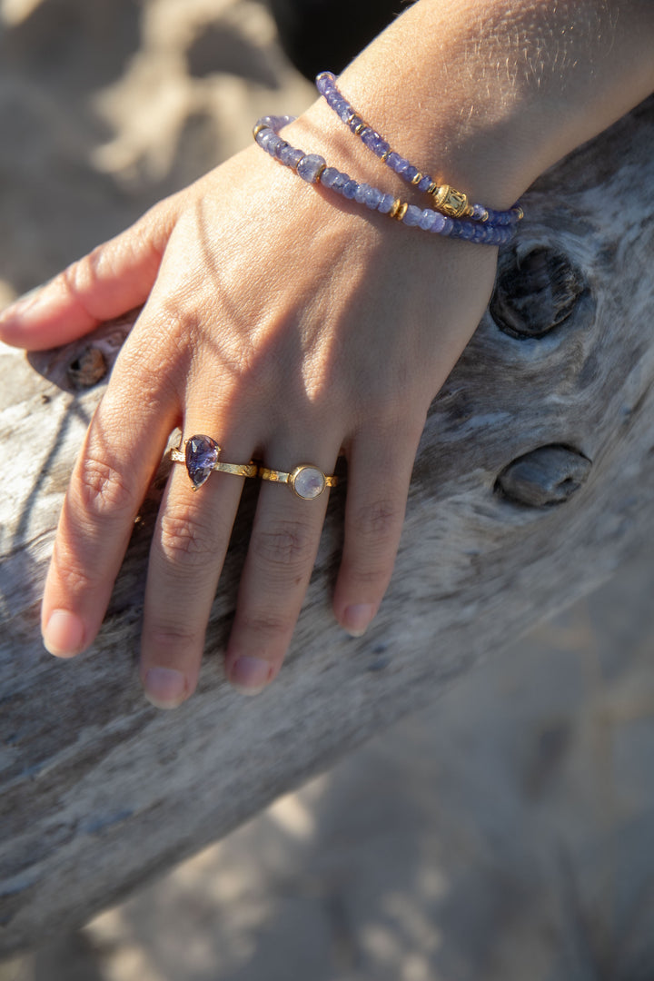 Tanzanite and Gold Vermeil Beaded Bracelet