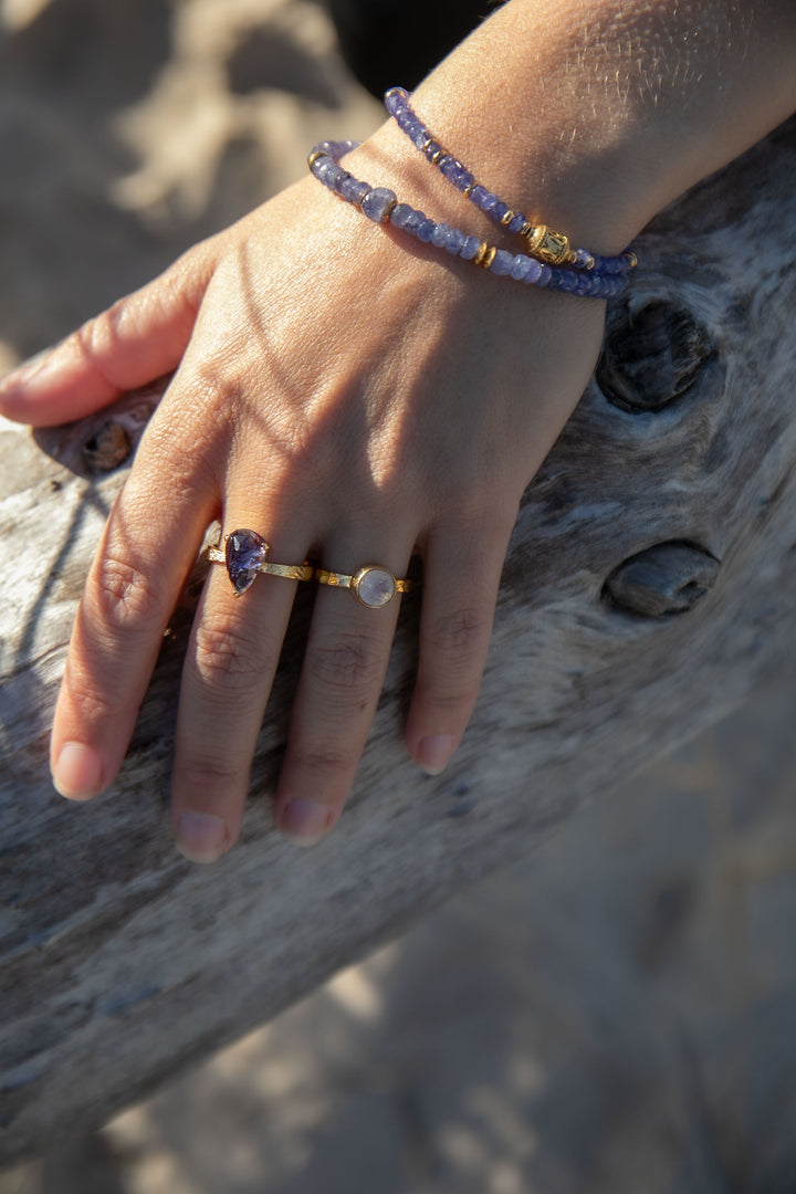 Tanzanite and Gold Vermeil Beaded Bracelet