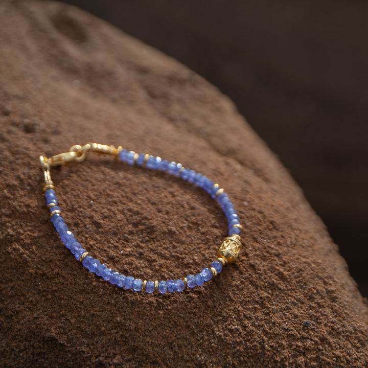 Tanzanite and Gold Vermeil Beaded Bracelet