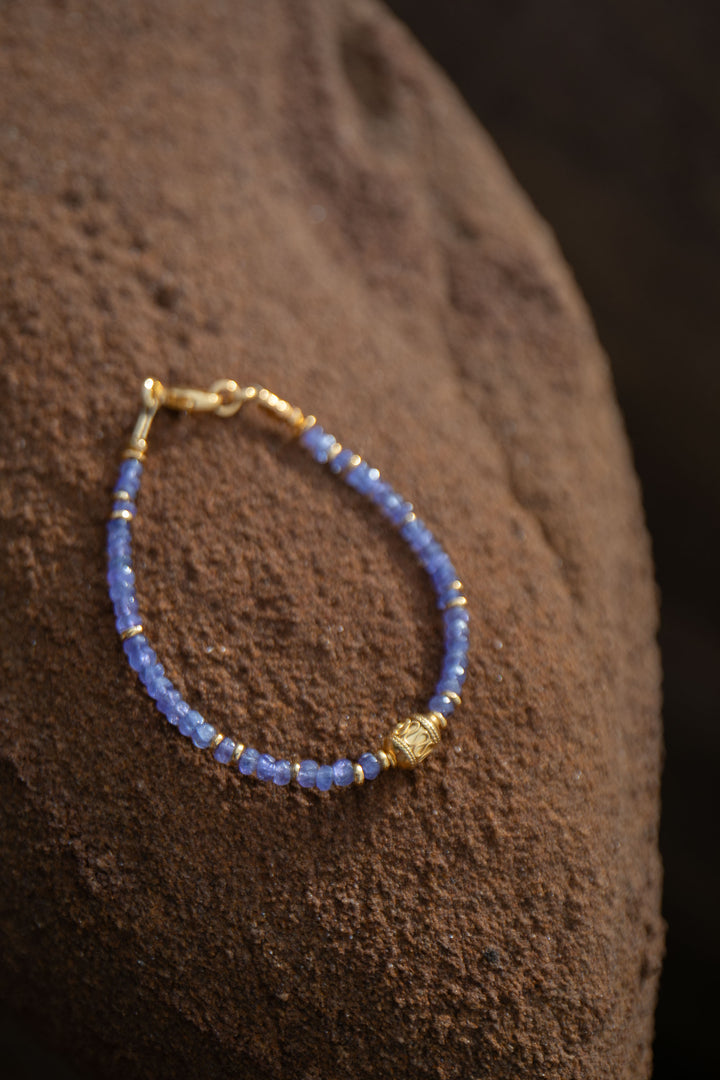 Tanzanite and Gold Vermeil Beaded Bracelet