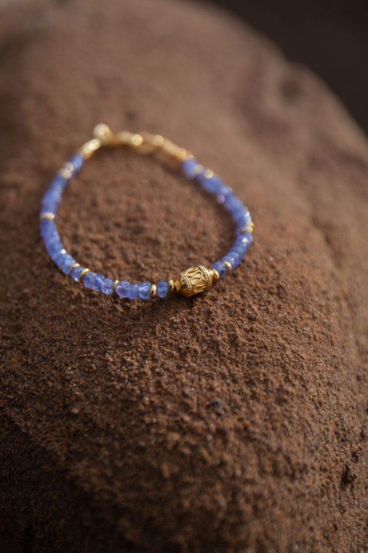Tanzanite and Gold Vermeil Beaded Bracelet