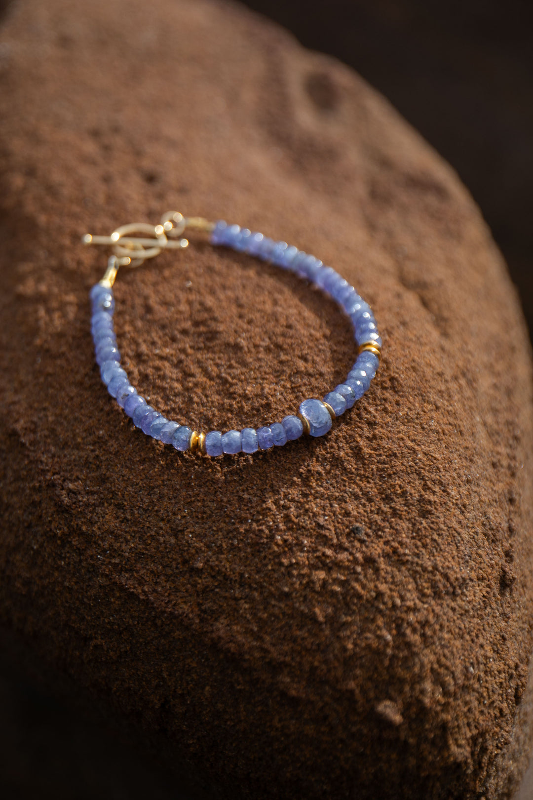 Tanzanite and Gold Vermeil Beaded Bracelet