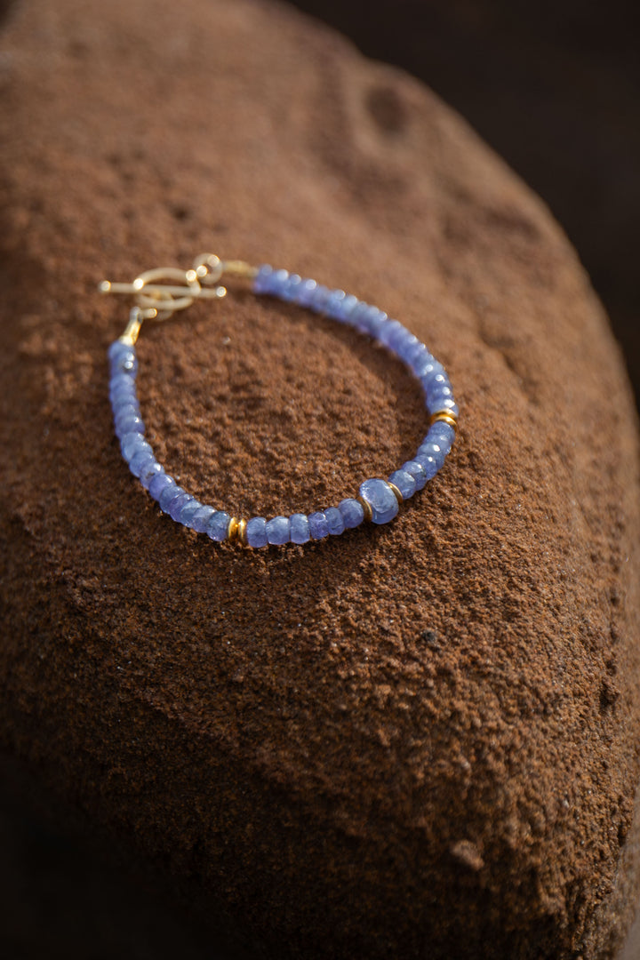 Tanzanite and Gold Vermeil Beaded Bracelet