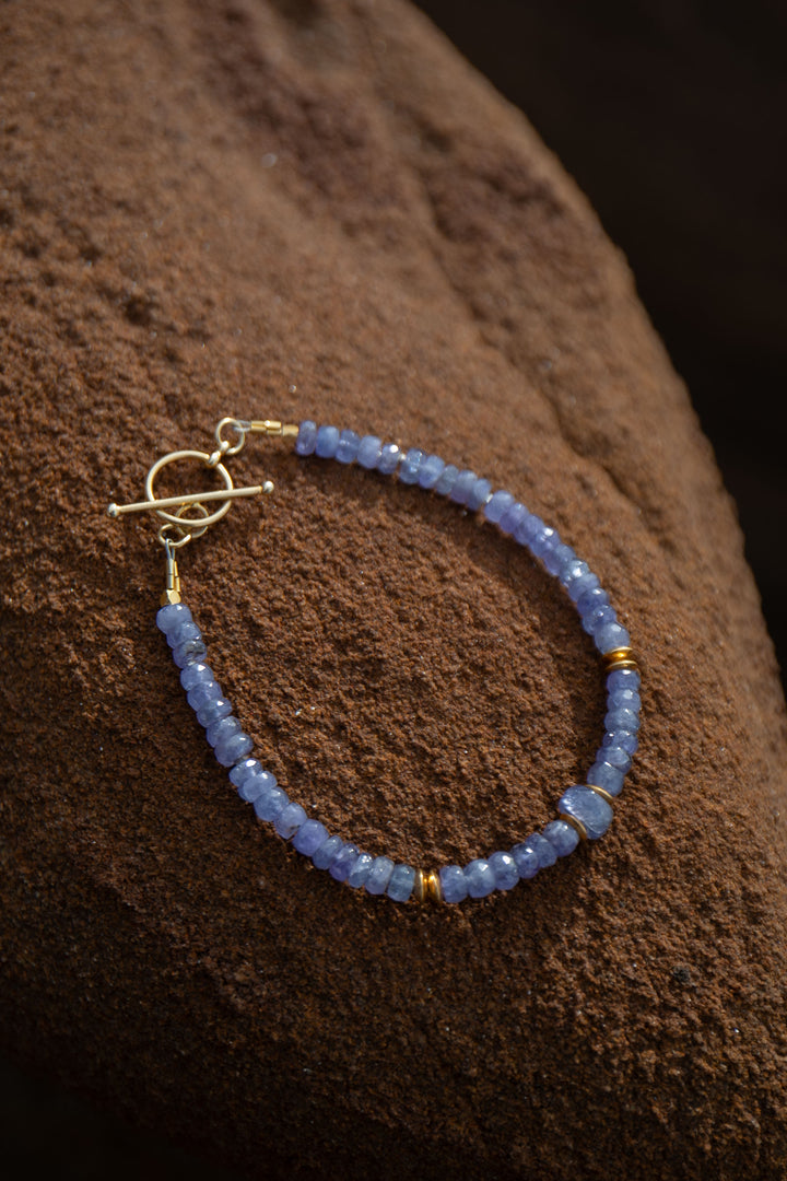 Tanzanite and Gold Vermeil Beaded Bracelet