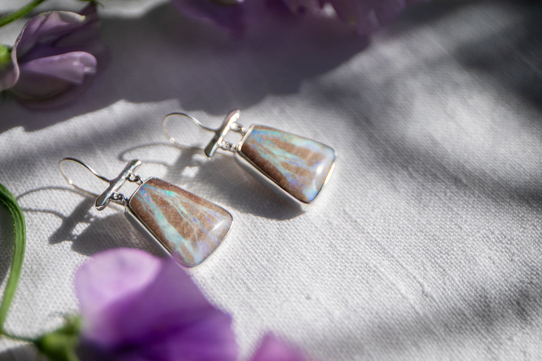 Statement Australian Opal Earrings