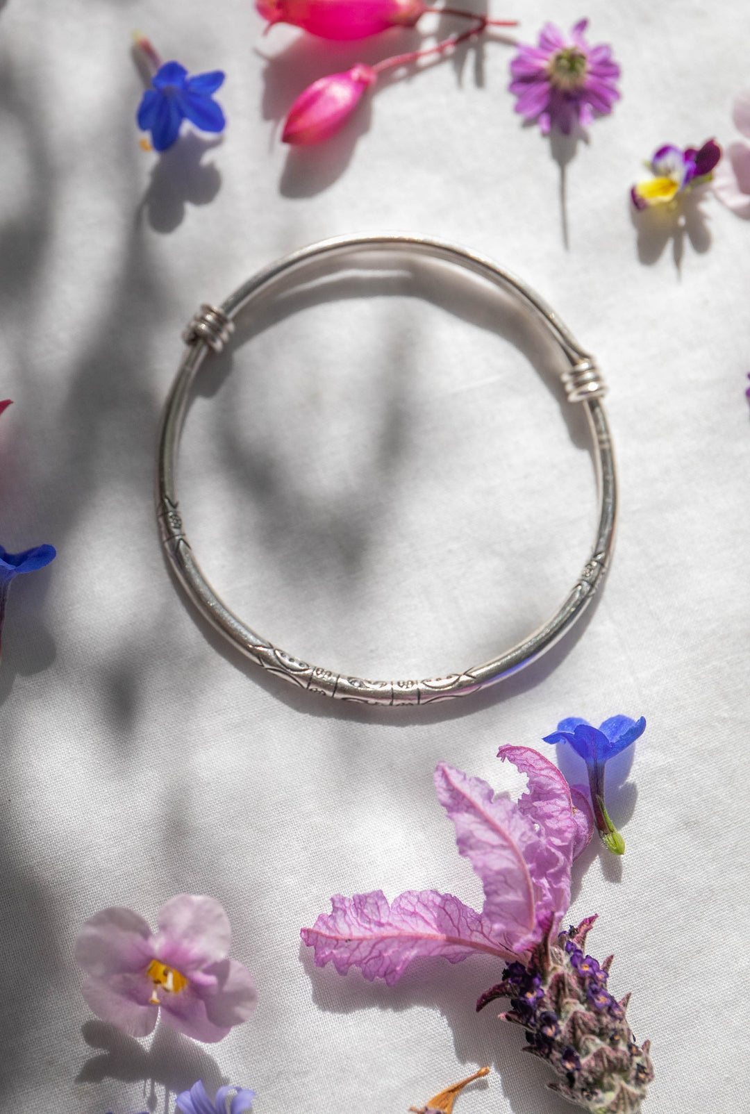 Thai Hill Tribe Silver Adjustable Bangle