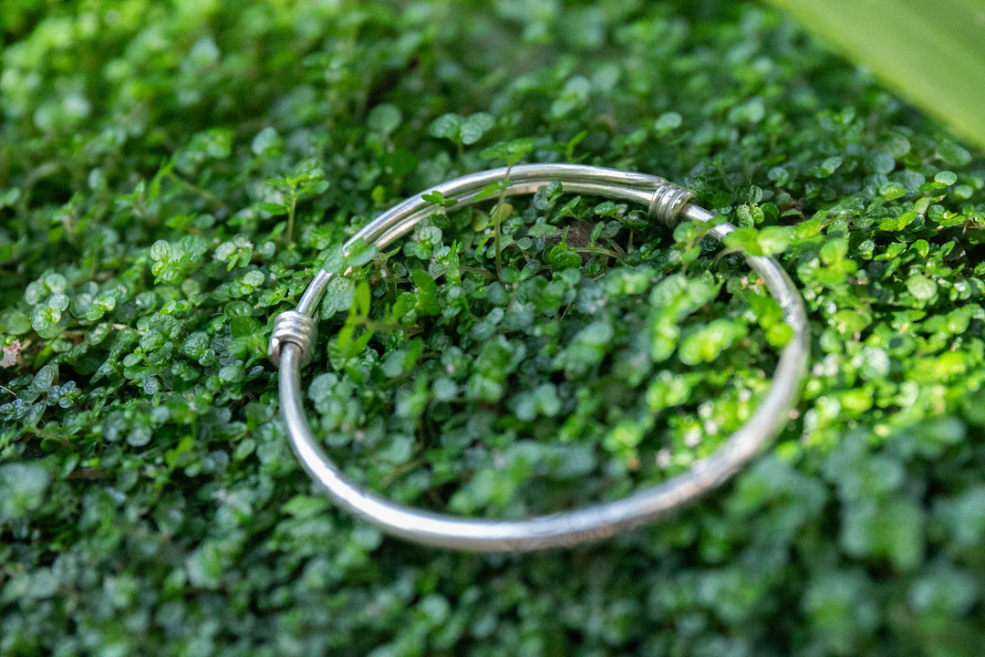 Thai Hill Tribe Silver Adjustable Bangle