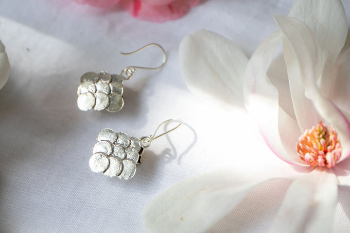 Thai Hill Tribe Silver Flower Earrings