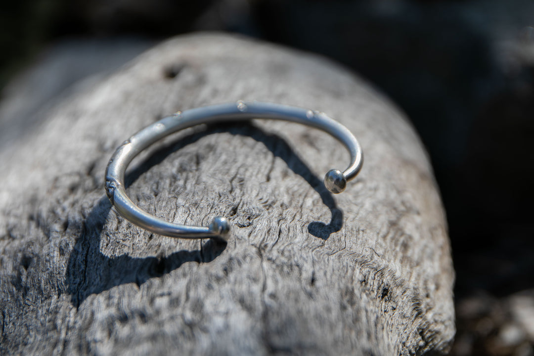 Gorgeous Thai Hill Tribe Silver Printed Bangle