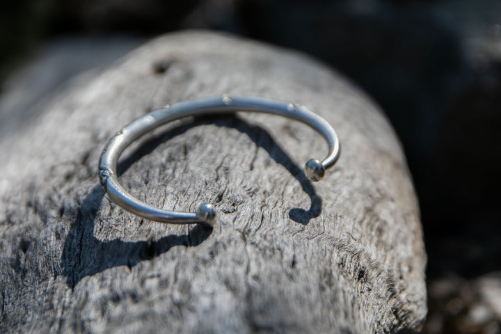 Gorgeous Thai Hill Tribe Silver Printed Bangle