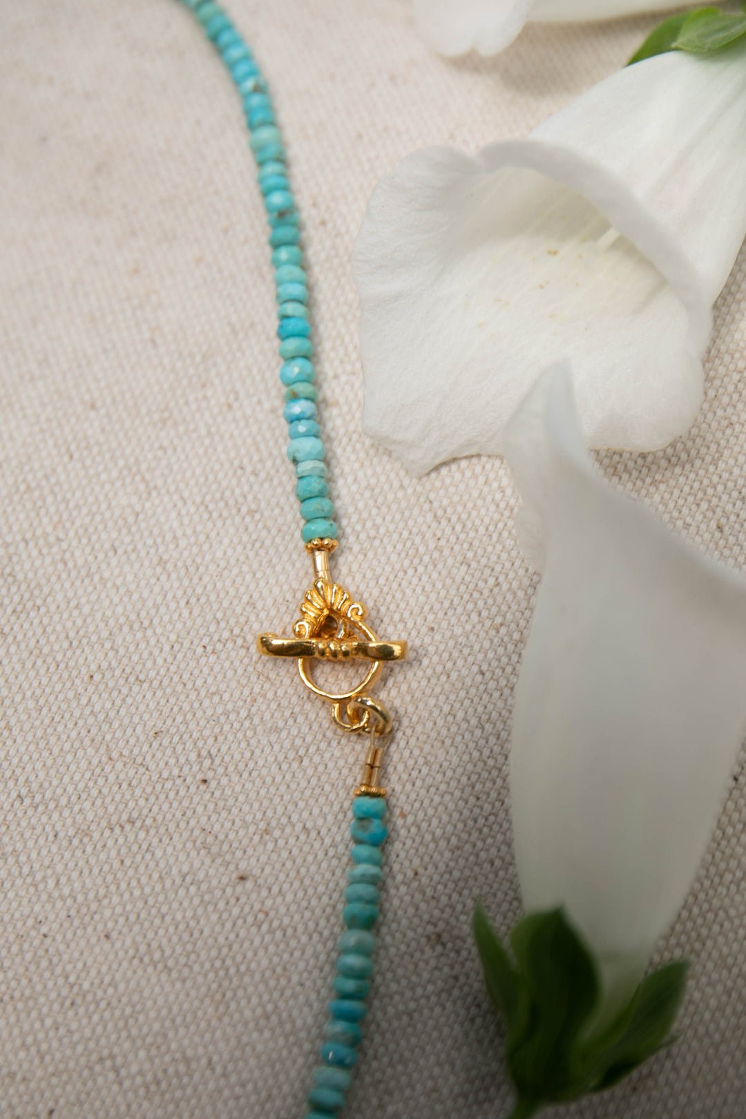 Reserved for Senta*** Arizona Turquoise and Gold Vermeil Choker Necklace