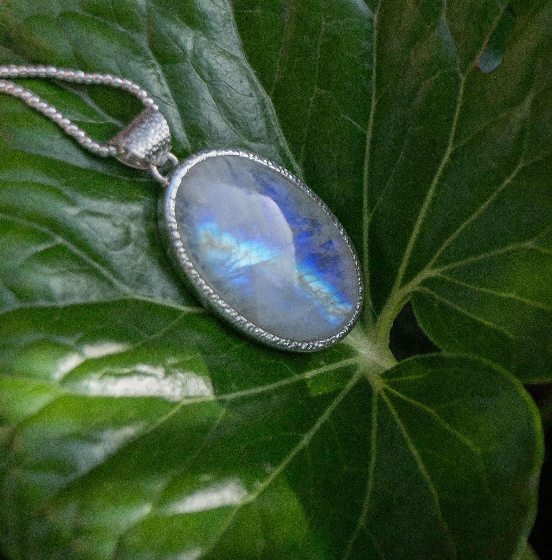 Large rainbow sale moonstone pendant