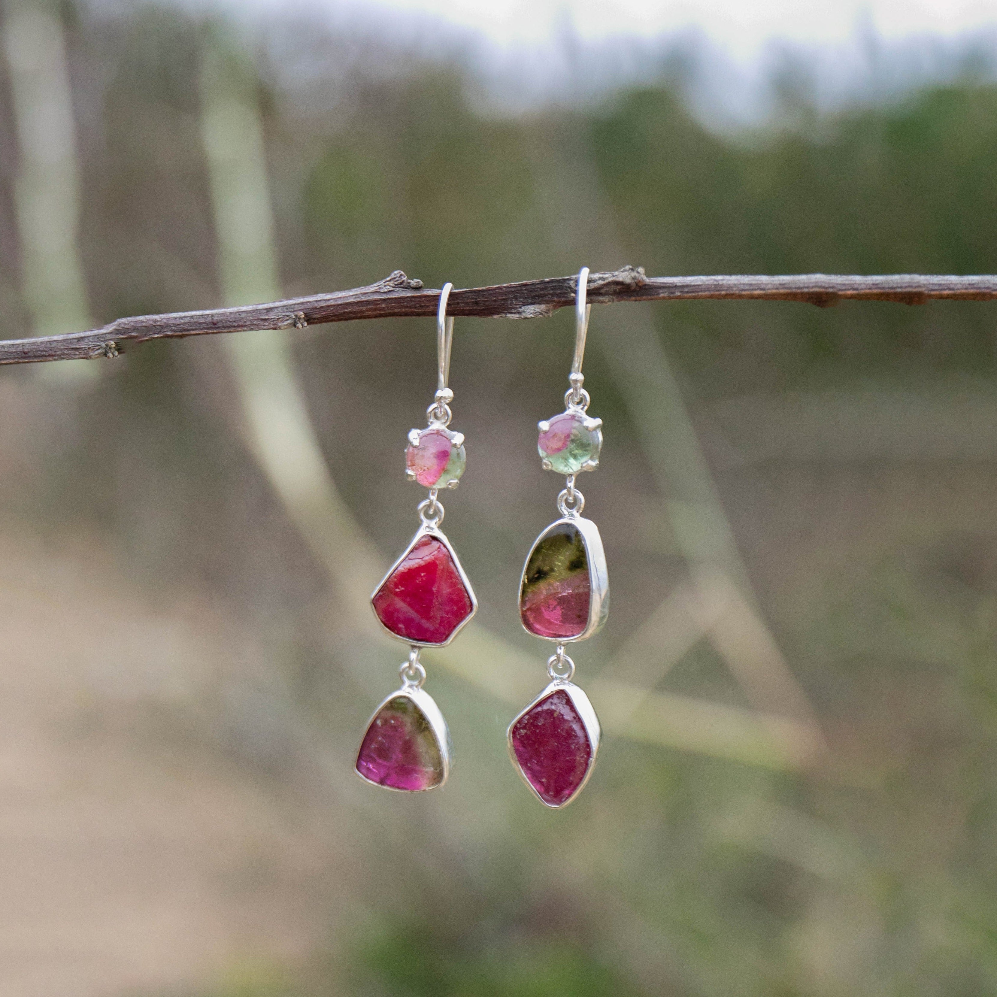 Raw ruby store earrings