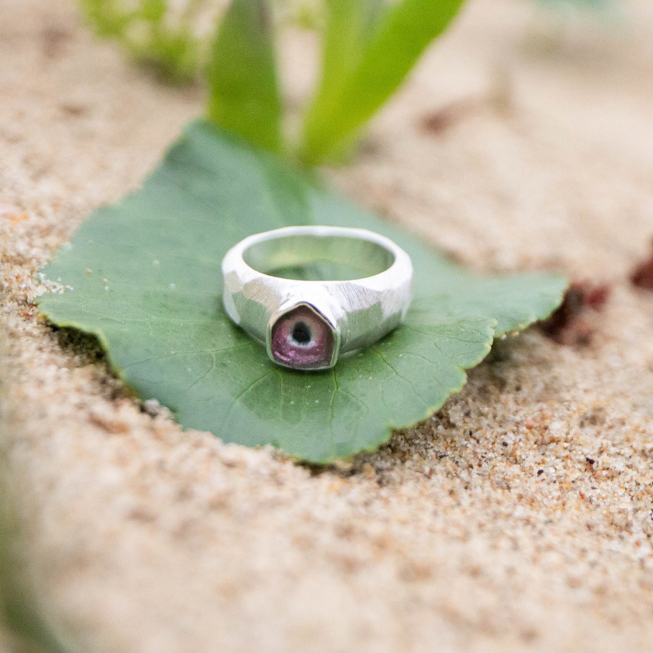 Watermelon tourmaline store ring silver