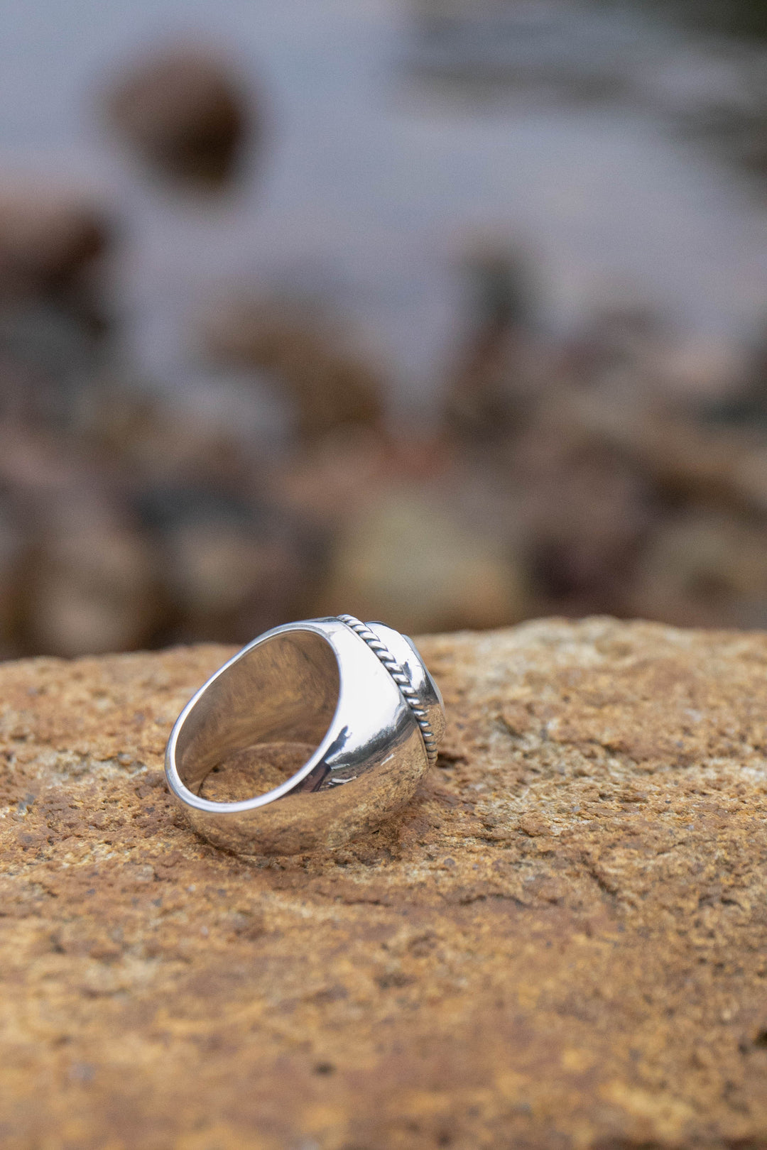 Chunky Freshwater Pearl Ring in Sterling Silver
