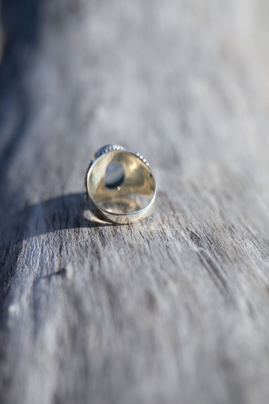 Decorative Moonstone Ring in Sterling Silver - Size 7 US