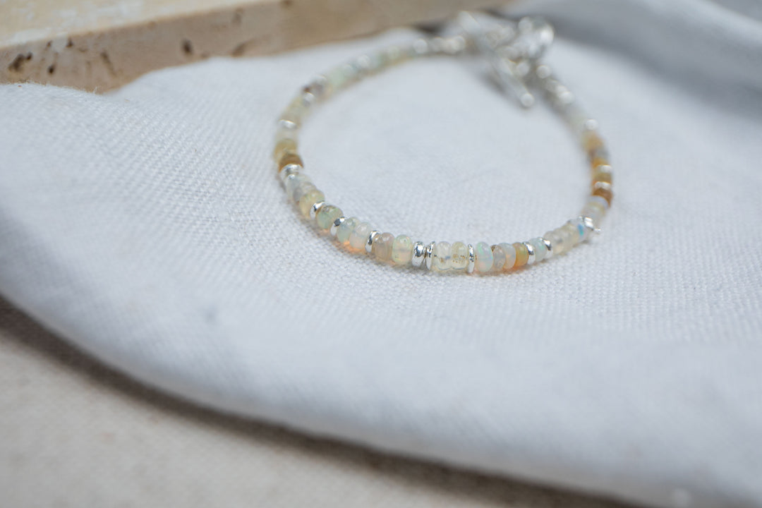 Ethiopian Opal Bracelet with Thai Hill Tribe Silver