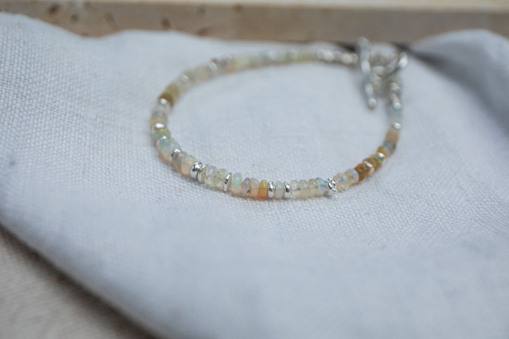 Ethiopian Opal Bracelet with Thai Hill Tribe Silver