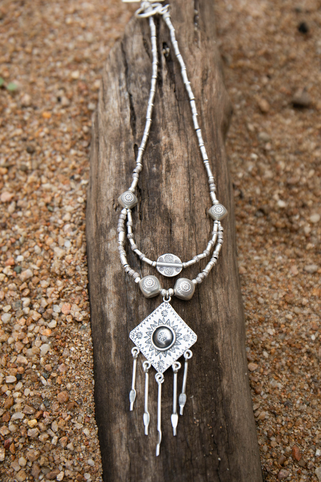 Tribal Kite Thai Hill Tribe Silver Necklace