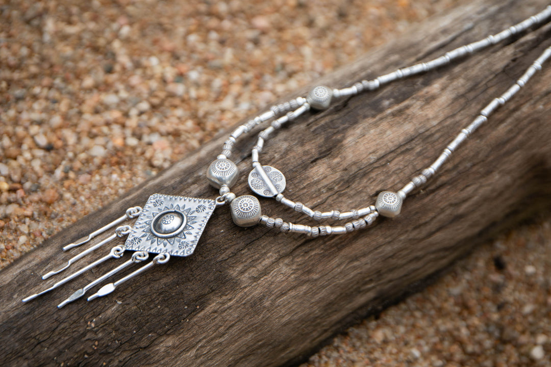 Tribal Kite Thai Hill Tribe Silver Necklace