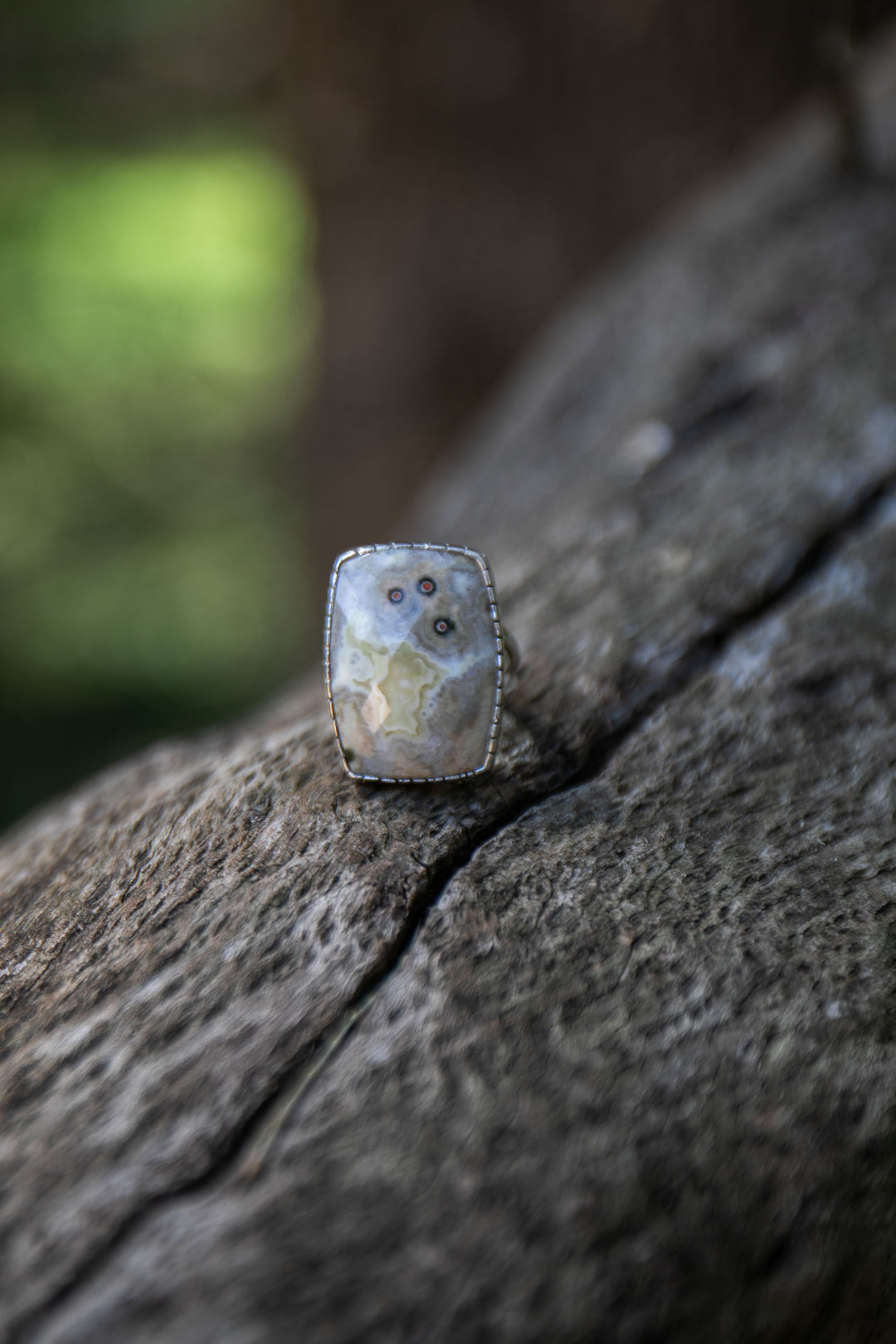Ocean Jasper Ring in Sterling Silver - Size 6 US