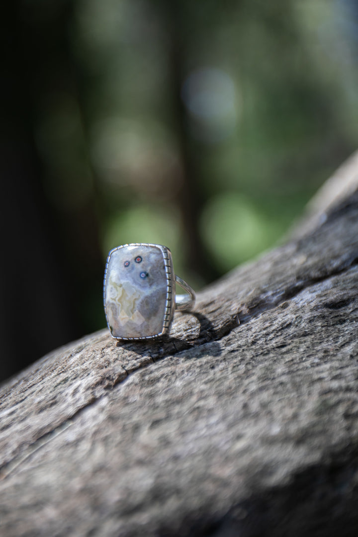 Ocean Jasper Ring in Sterling Silver - Size 6 US