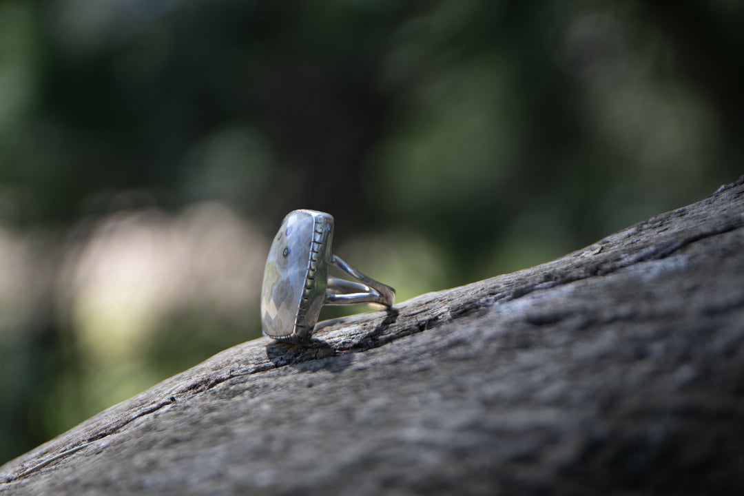 Ocean Jasper Ring in Sterling Silver - Size 6 US