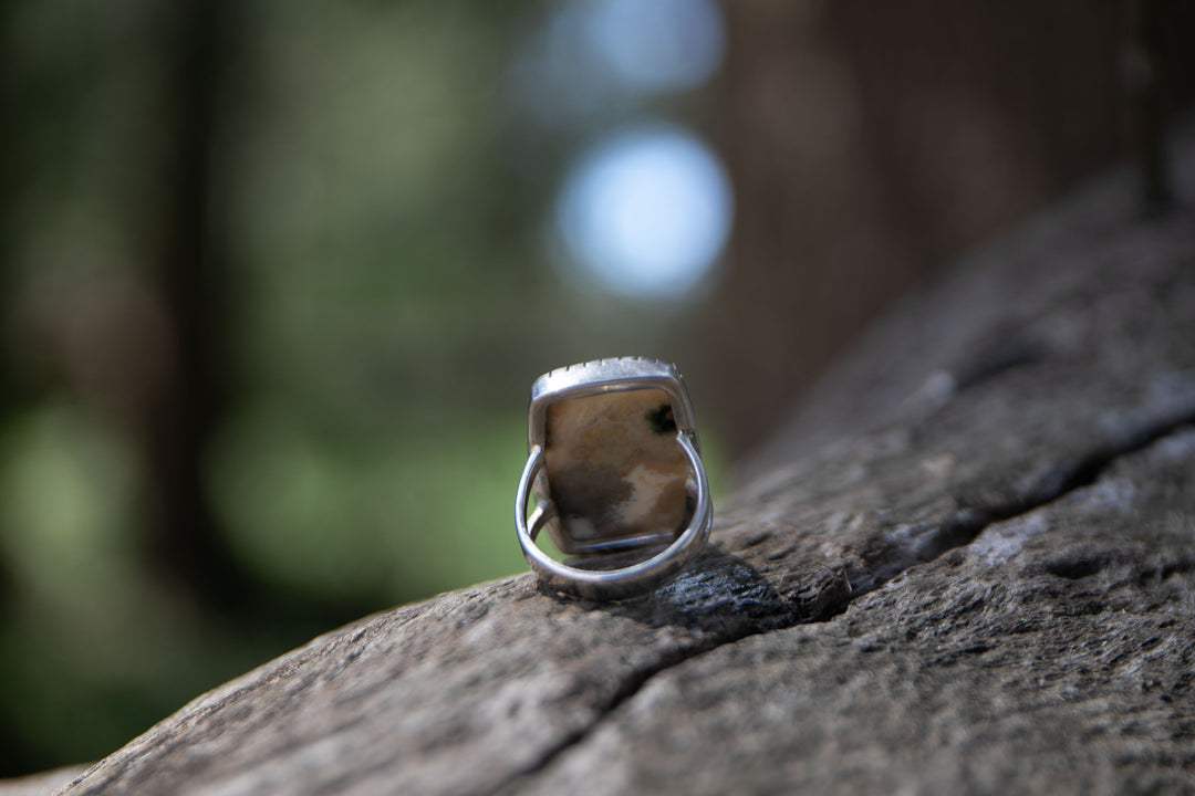 Ocean Jasper Ring in Sterling Silver - Size 6 US