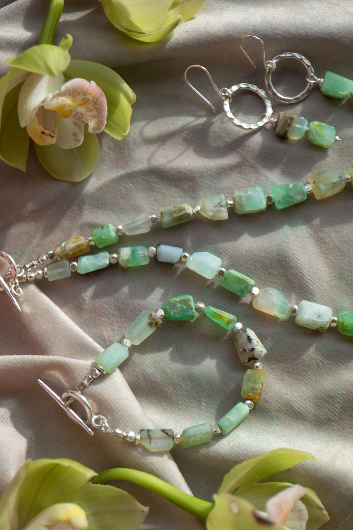 Peruvian Opal Bracelet with Thai Hill Tribe Silver