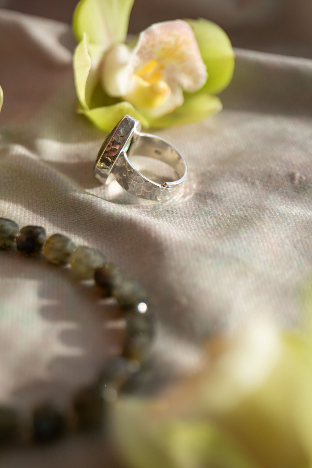 Faceted Labradorite and Thai Silver Necklace