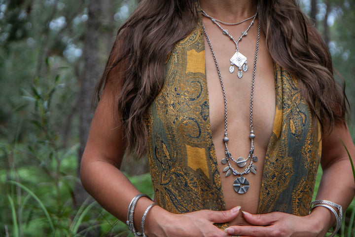 Long Hill Tribe Silver Tribal Necklace