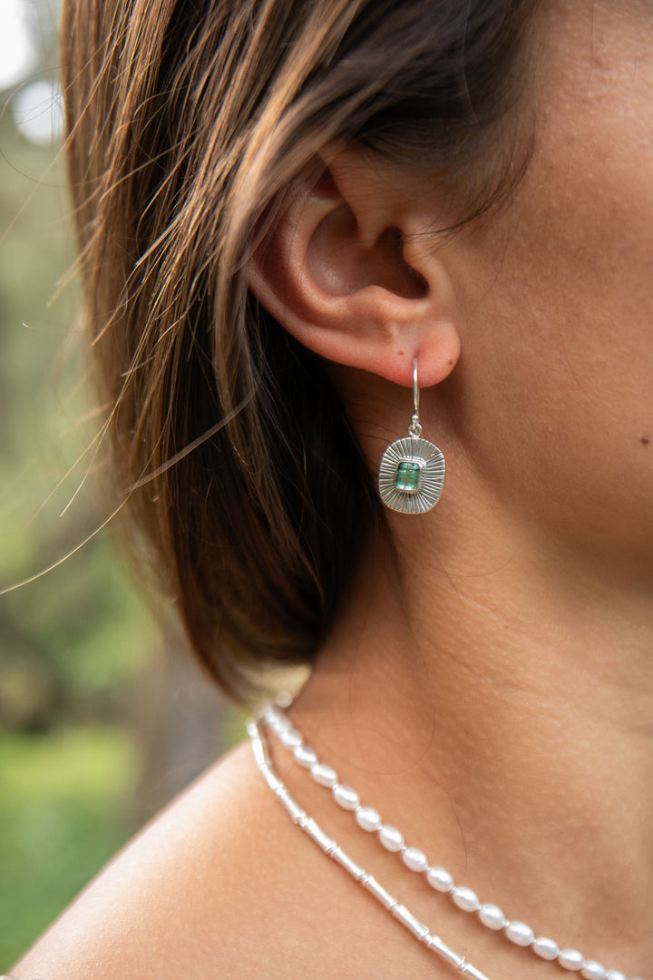 Gorgeous Indicolite or Blue Tourmaline Earrings in Sterling Silver