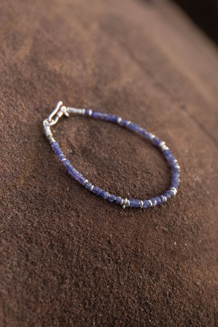 Tanzanite and Thai Hill Tribe Beaded Bracelet