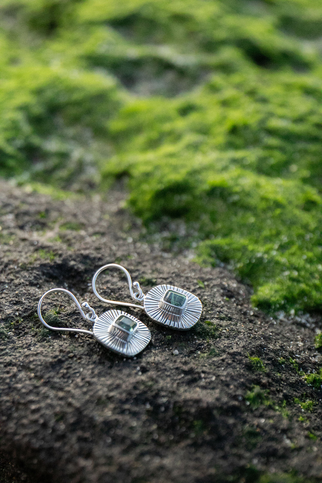 Gorgeous Indicolite or Blue Tourmaline Earrings in Sterling Silver