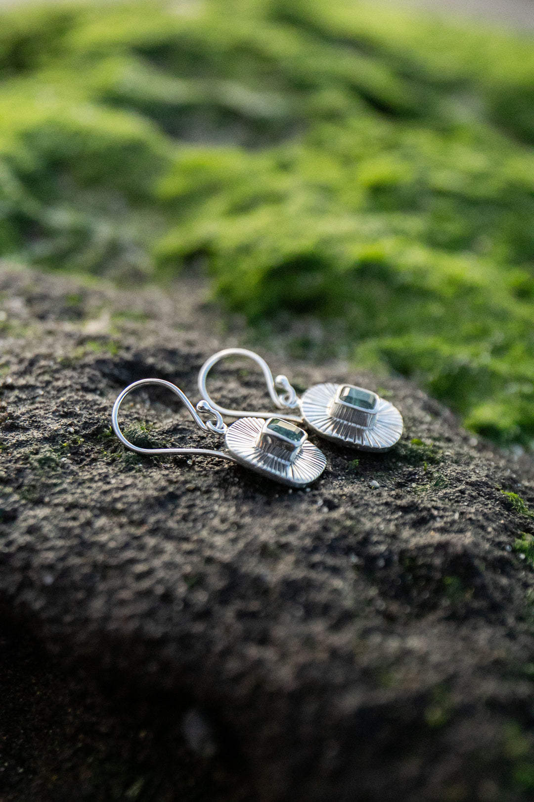 Gorgeous Indicolite or Blue Tourmaline Earrings in Sterling Silver