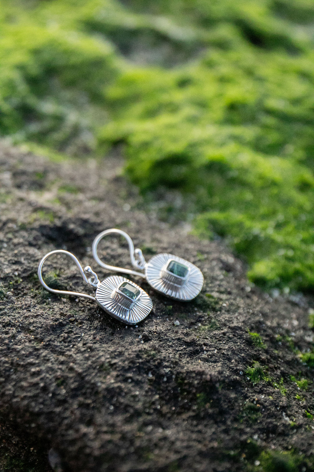 Gorgeous Indicolite or Blue Tourmaline Earrings in Sterling Silver