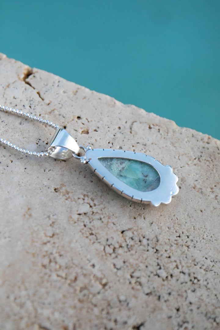 Statement Peruvian Opal Pendant in Tribal Sterling Silver Setting