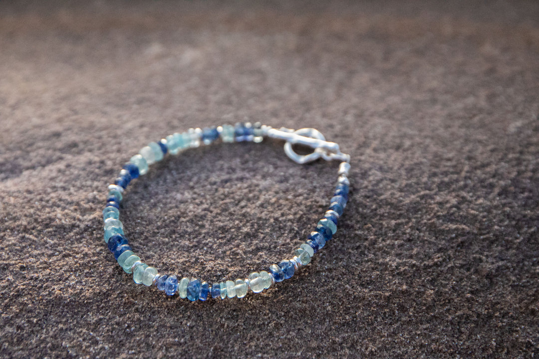 Blue Kyanite and Aquamarine Bracelet