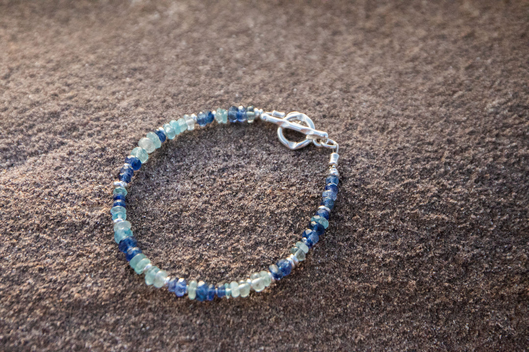 Blue Kyanite and Aquamarine Bracelet