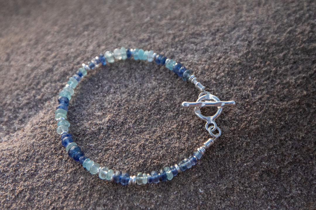 Blue Kyanite and Aquamarine Bracelet