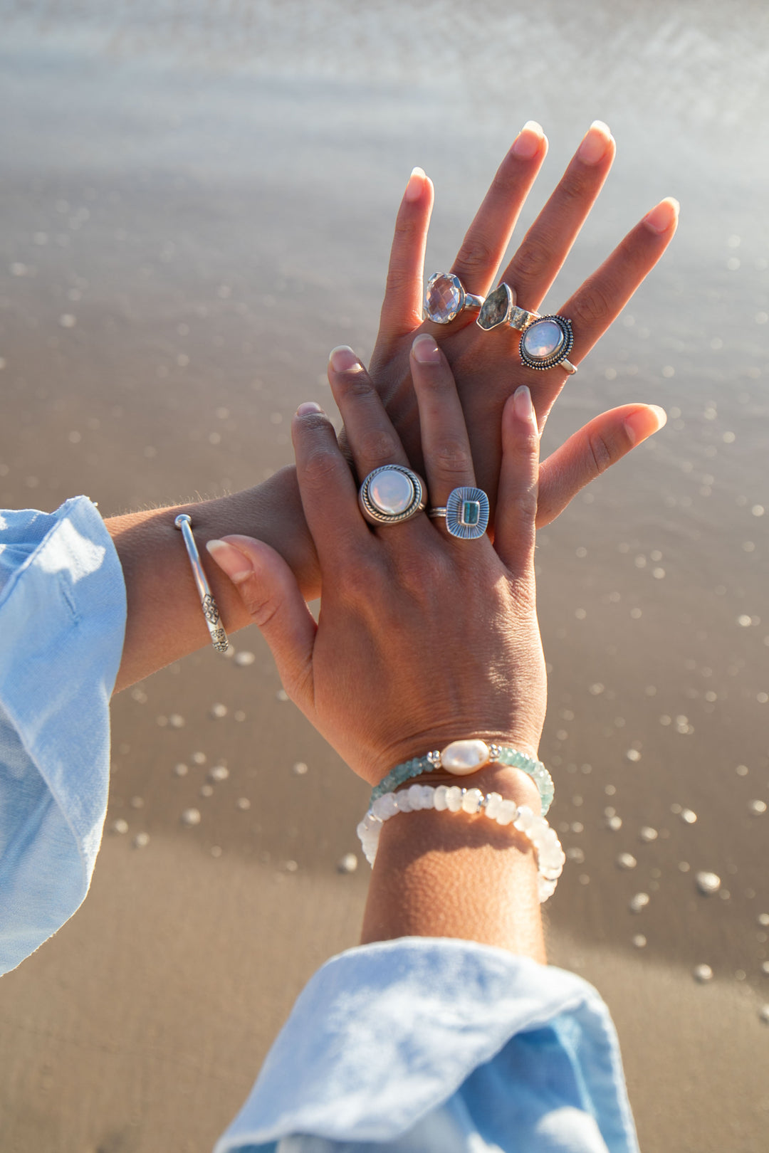 Chunky Freshwater Pearl Ring in Sterling Silver - Size 7.5 US