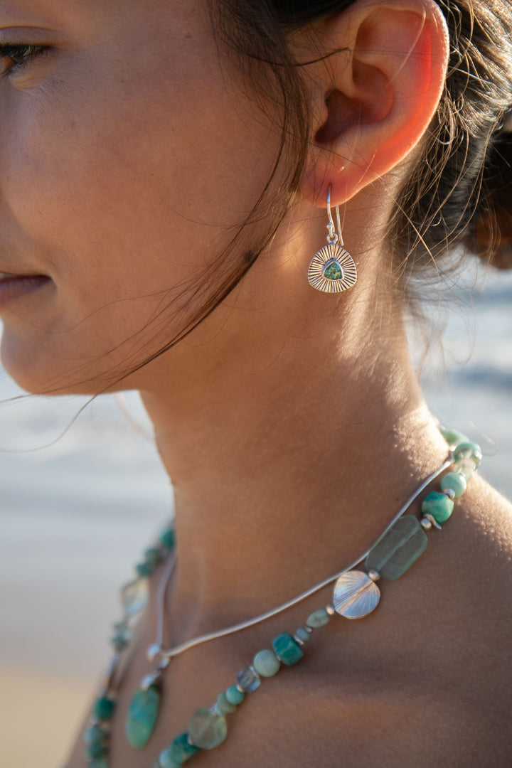 Gorgeous Indicolite or Blue Tourmaline Earrings in Sterling Silver