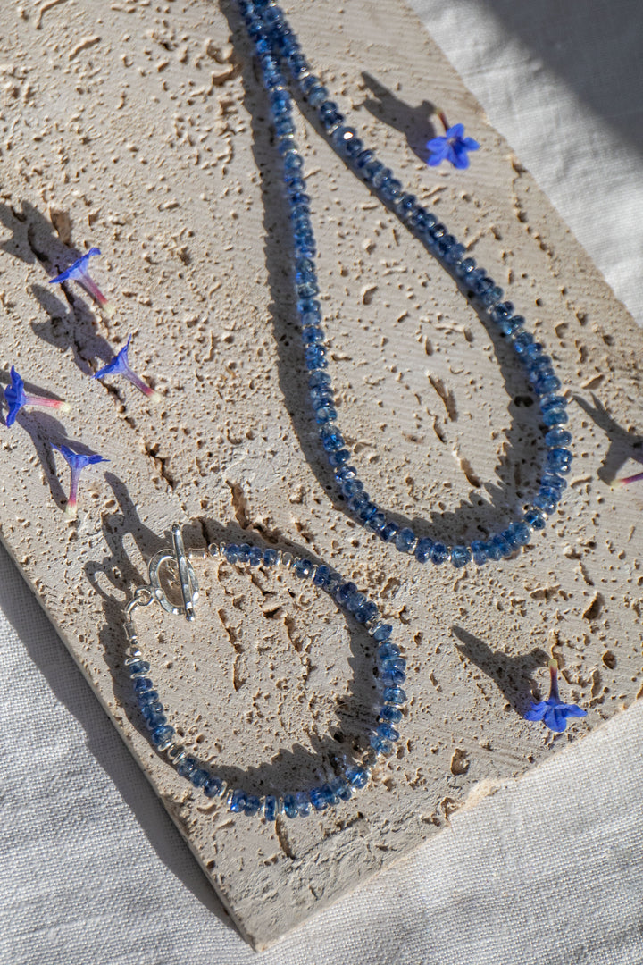 Kyanite Bracelet with Thai Hill Tribe Silver