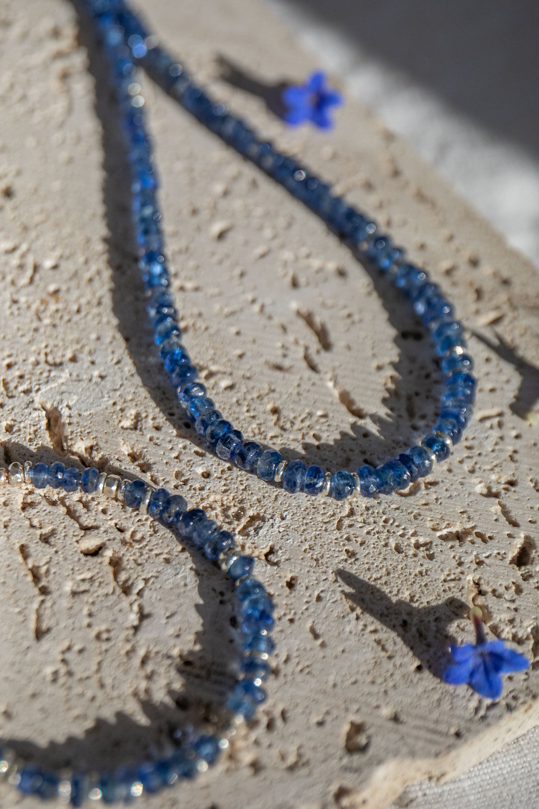 Blue Kyanite Necklace with Thai Hill Tribe Silver