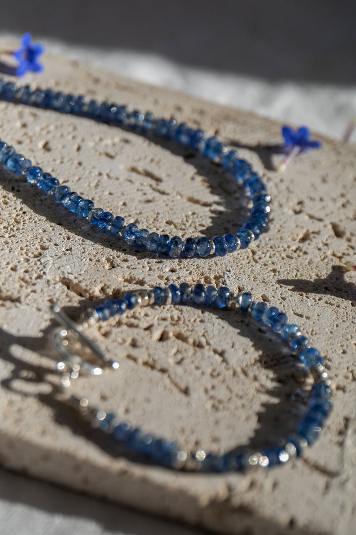 Kyanite Bracelet with Thai Hill Tribe Silver